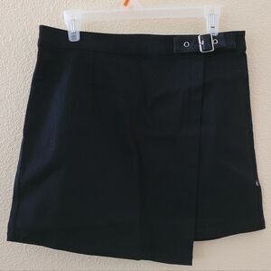 Black Asymmetrical Mini Skirt